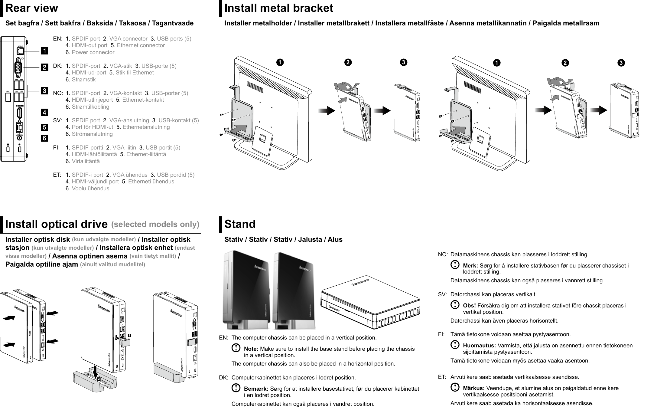 Page 2 of 2 - Lenovo Ic Q190 Qr V1.0 Win8 Nr R Online 20130320 User Manual Idea Centre Quick Reference - Nordic Desktop (ideacentre) Type 6281