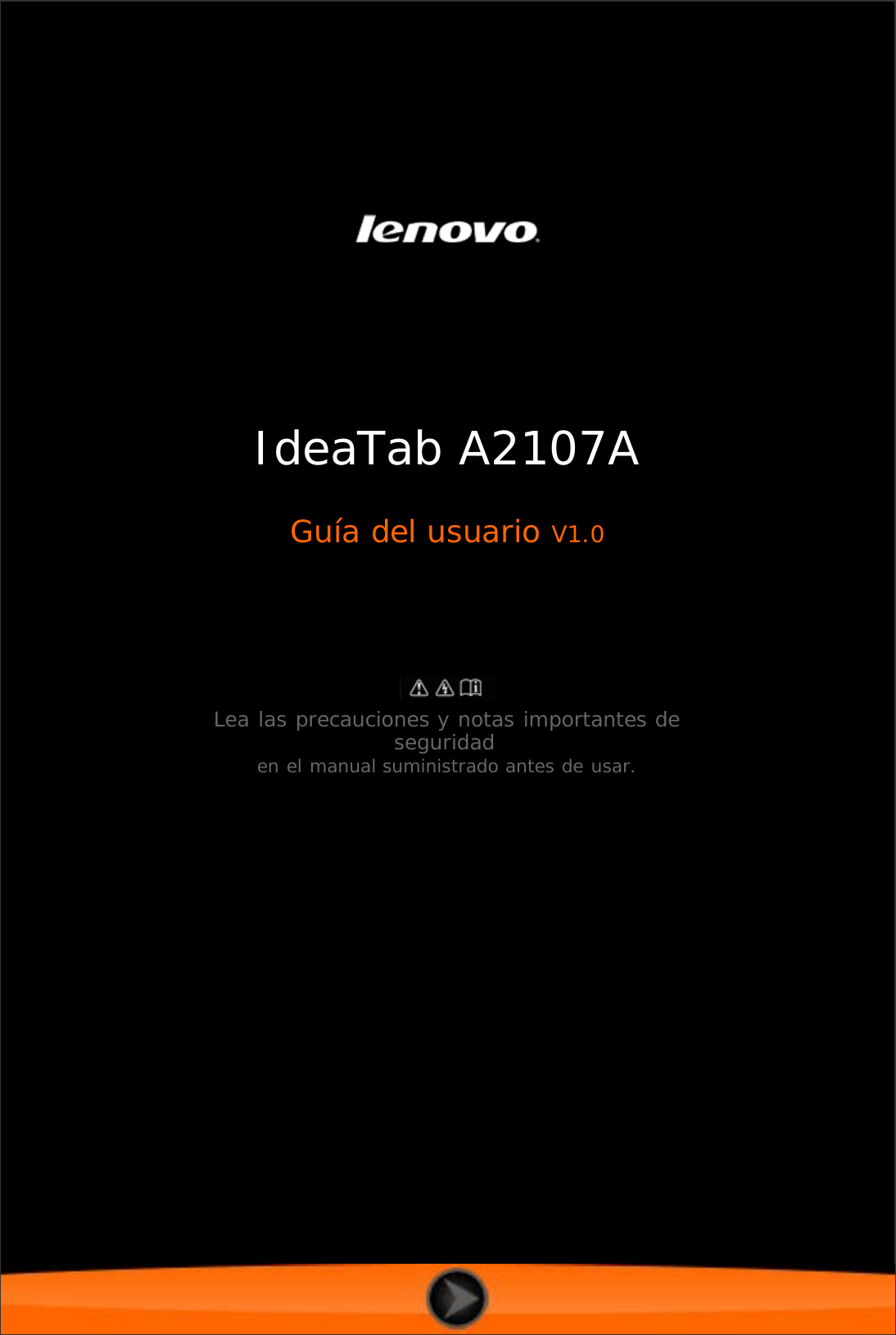 Lenovo Ideatab 107a Ug V1 0 Sp Manual Del Usuario User Spanish Guide Tab 107 Tablet 107a F H