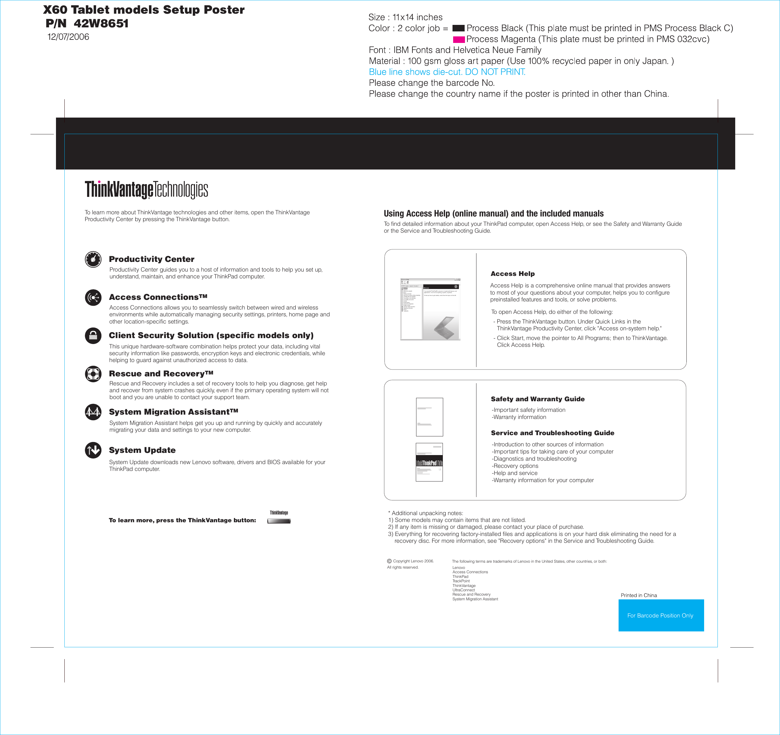 Page 2 of 2 - Lenovo Lenovo-Thinkpad-X60-Users-Manual- 42W8651_p1t  Lenovo-thinkpad-x60-users-manual