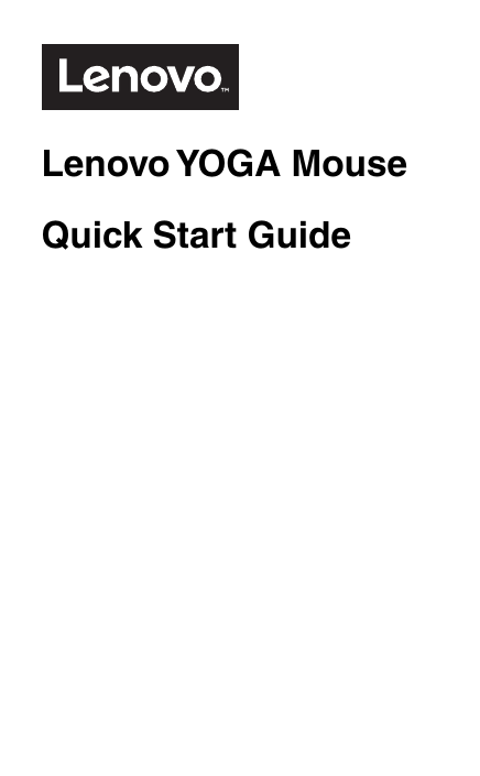  Lenovo YOGA Mouse Quick Start Guide   
