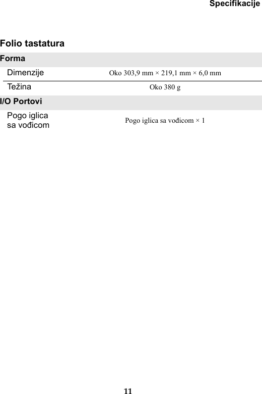 Page 11 of 12 - Lenovo Miix520-12Ikb 20M3 20M4 Llw Sr 201711 User Manual (Serbian) Limited Warranty & Product Specific Notices - Miix 520-12IKB (Type 20M3, 20M4) Tablet
