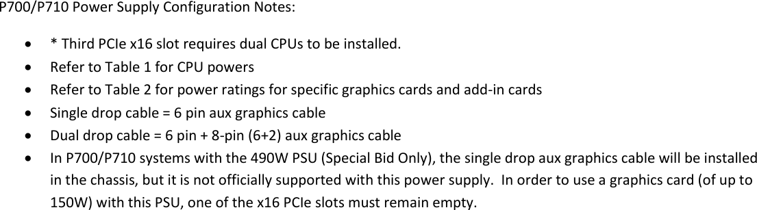 Page 8 of 10 - Lenovo Next Gen Power Configurator V1.6 User Manual - Think Station P500/P510, P700/P710 And P900/P910 P700 Workstation (Think Station) Type 30A8