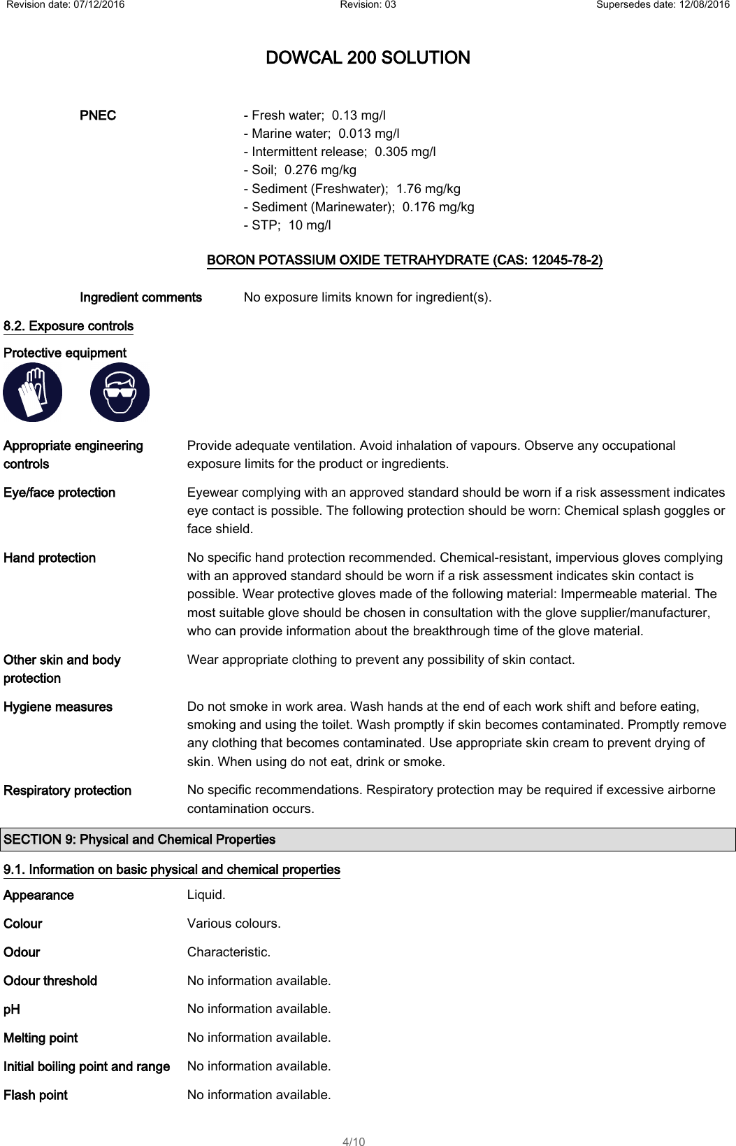 Page 4 of 10 - Lenovo Safety Data Sheet Dowcal 200 Solution User Manual Legion Y920T-34IKZ Desktop (Lenovo)