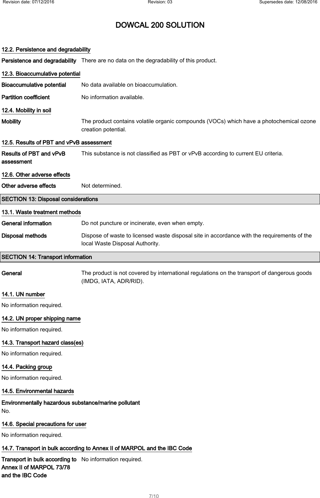 Page 7 of 10 - Lenovo Safety Data Sheet Dowcal 200 Solution User Manual Legion Y920T-34IKZ Desktop (Lenovo)