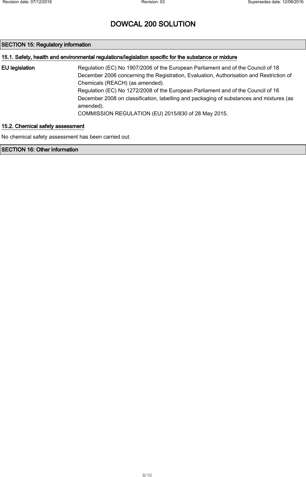 Page 8 of 10 - Lenovo Safety Data Sheet Dowcal 200 Solution User Manual Legion Y920T-34IKZ Desktop (Lenovo)