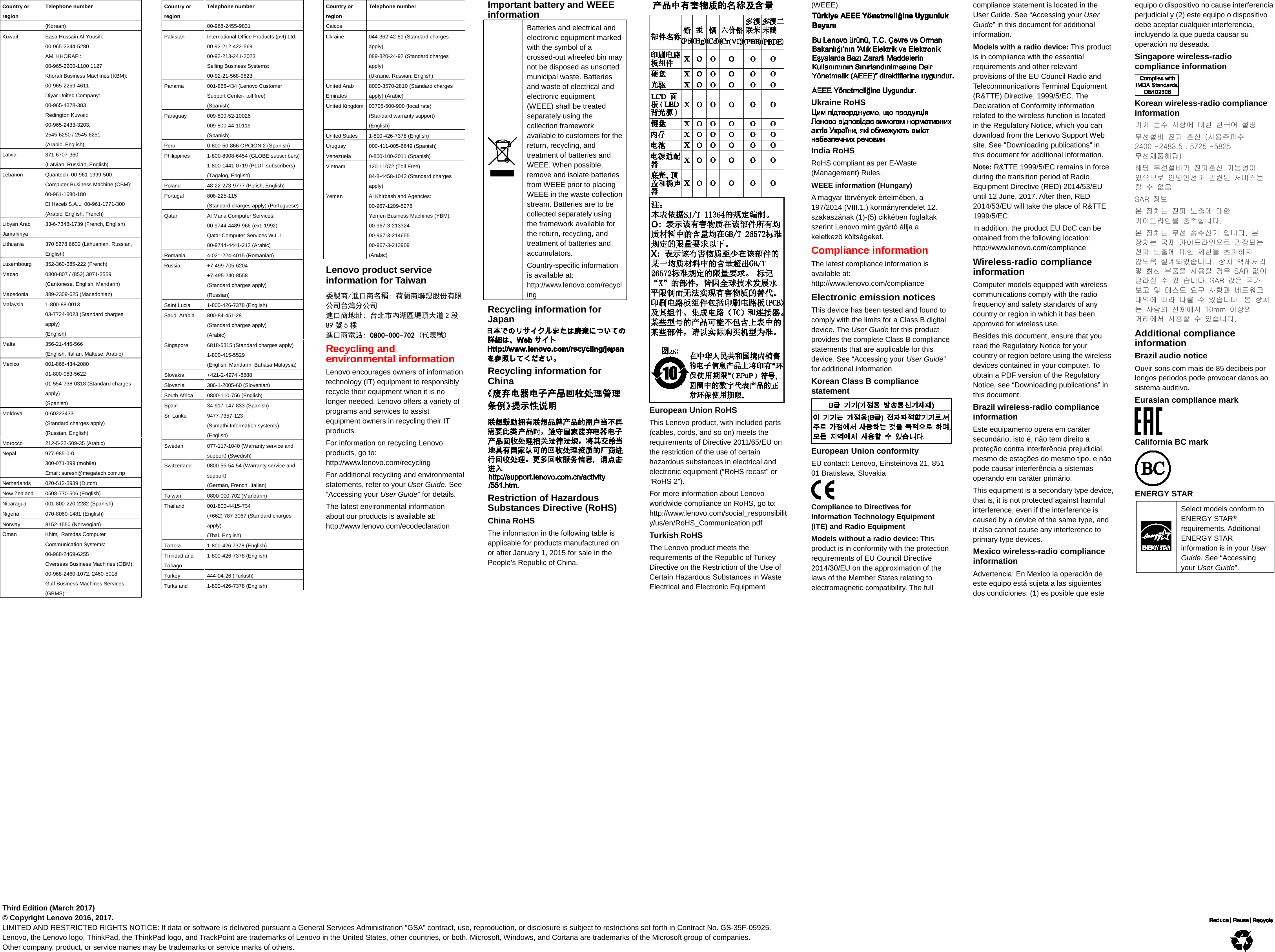 Page 2 of 2 - Lenovo Tp 13 Swsg En Bell Windows_V1 User Manual (English) Safety, Warranty, And Setup Guide -Think Pad (20GJ/ 20GK/ 20GU) (Type 20GJ, 20GK) Laptop (Think Pad) - Type 20GJ