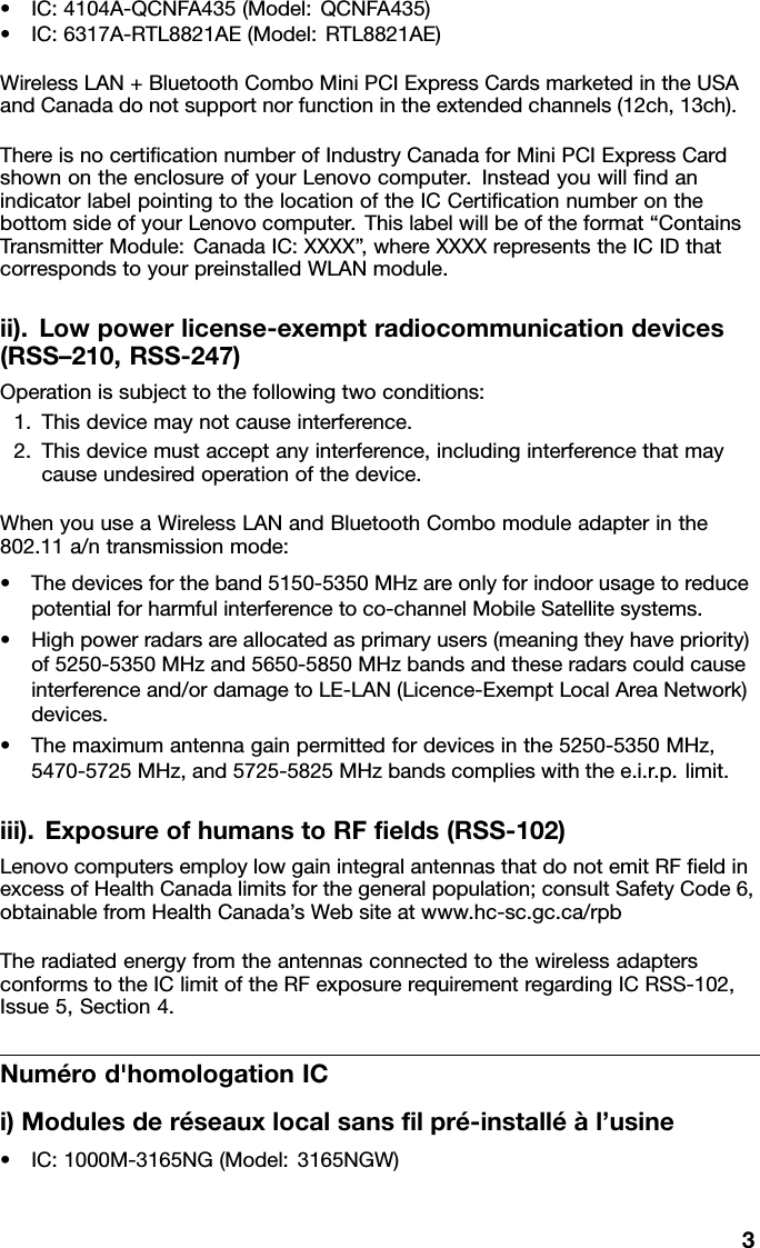 Page 3 of 8 - Lenovo V510-14-15Ikb Rn Us-Ca User Manual Regulatory Notice (US-CA) - V510-14IKB, V510-15IKB Laptop (Lenovo) Type 80WQ
