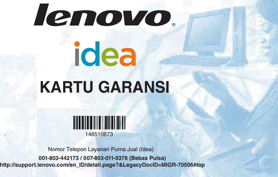 Page 1 of 7 - Lenovo Warranty Card For Indonesia V1.0 110 200 20130626 148510873 110_200_20130426 User Manual Information S6000 Tablet (S6000-F, S6000-H) - Type Z0A7