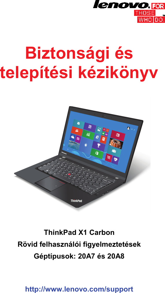 Lenovo X1 Carbon2 Ssg Hu Sp40F12379 User Manual (Hungarian) Setup Guide