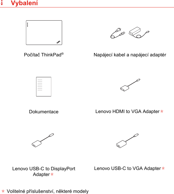 Page 2 of 10 - Lenovo X270 Swsg Cs User Manual (Czech) Safety, Warranty And Setup Guide - Think Pad (Type 20HN, 20HM) Laptop (Think Pad) Type 20HM