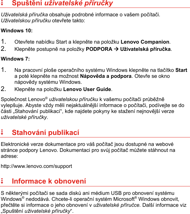 Lenovo X270 Swsg Cs User Manual (Czech) Safety, Warranty And Setup