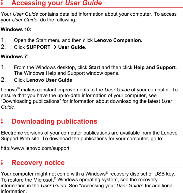 Page 5 of 10 - Lenovo X270 Swsg En - X270_swsg_en_SP40P05746x User Manual (English) Safety, Warranty And Setup Guide Think Pad (Type 20HN, 20HM) Laptop (Think Pad) Type 20HM