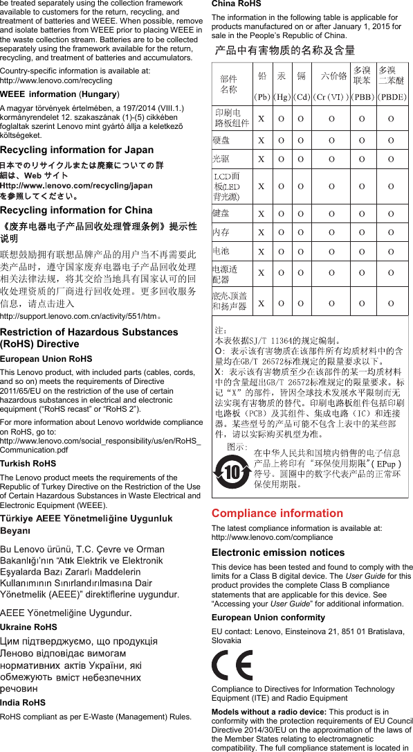 Page 9 of 10 - Lenovo X270 Swsg En - X270_swsg_en_SP40P05746x User Manual (English) Safety, Warranty And Setup Guide Think Pad (Type 20HN, 20HM) Laptop (Think Pad) Type 20HM