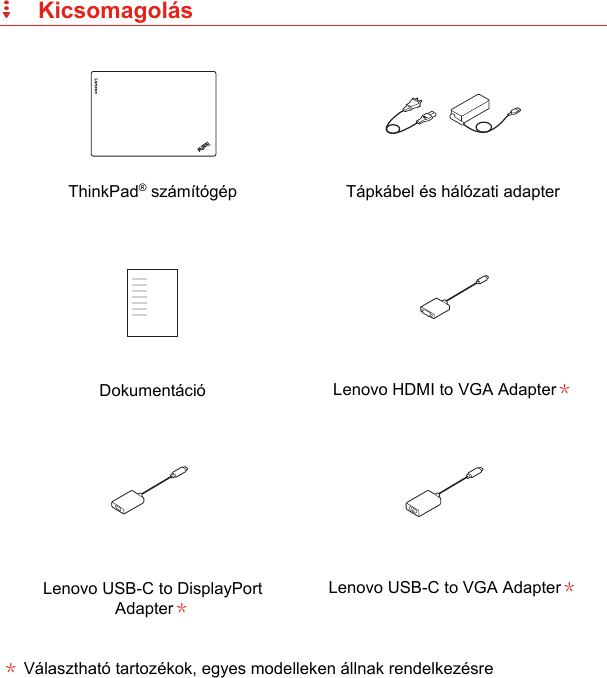 Page 2 of 12 - Lenovo X270 Swsg Hu User Manual (Hungarian) Safety, Warranty And Setup Guide - Think Pad (Type 20HN, 20HM) Laptop (Think Pad) Type 20HM
