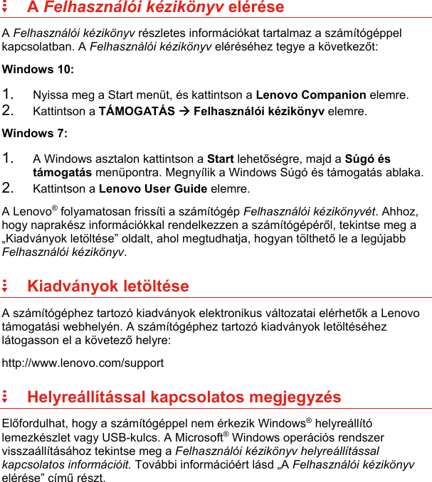 Page 5 of 12 - Lenovo X270 Swsg Hu User Manual (Hungarian) Safety, Warranty And Setup Guide - Think Pad (Type 20HN, 20HM) Laptop (Think Pad) Type 20HM