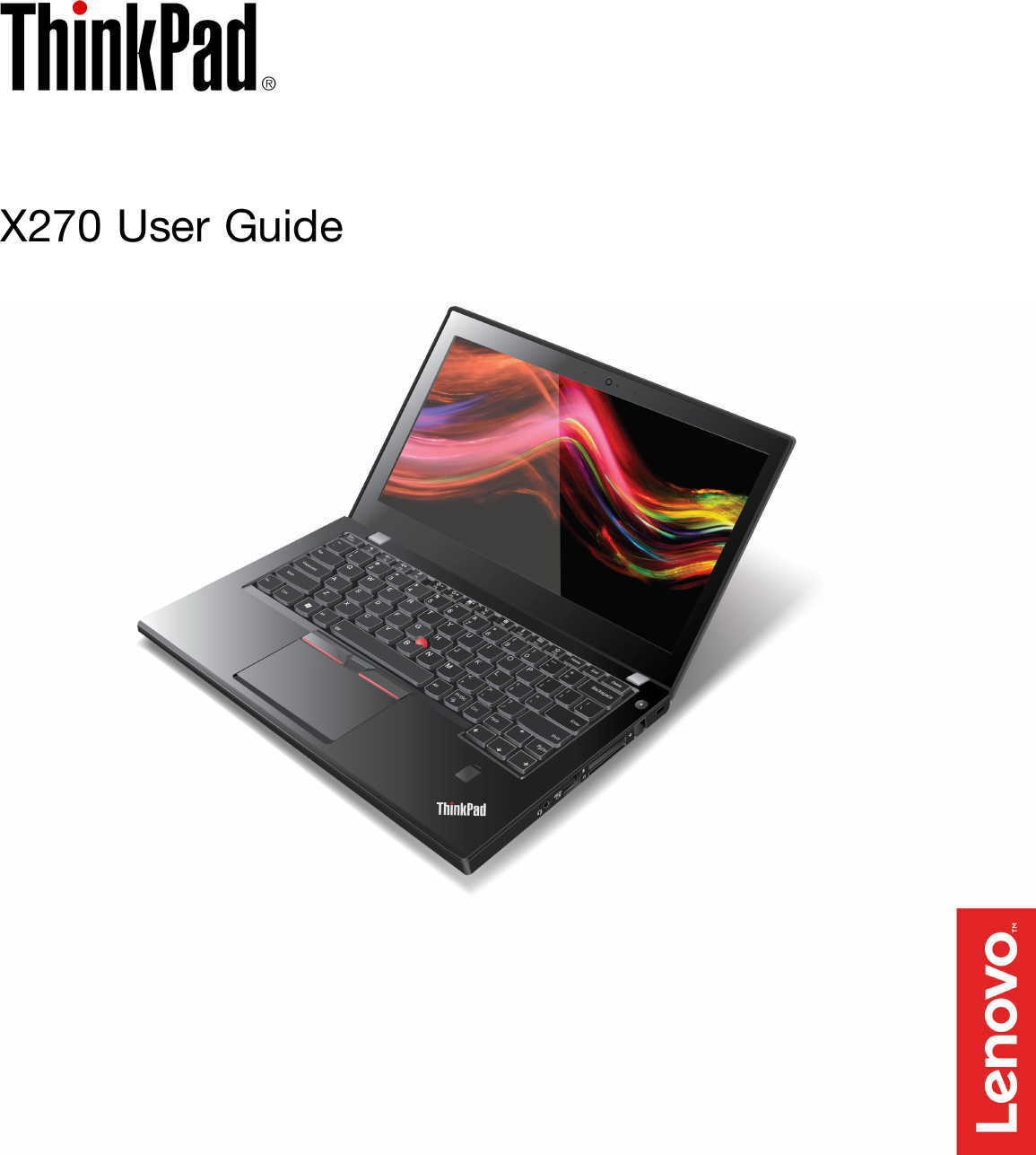 Lenovo X270 Ug En User Manual (English) Guide Think Pad (Type 20HN