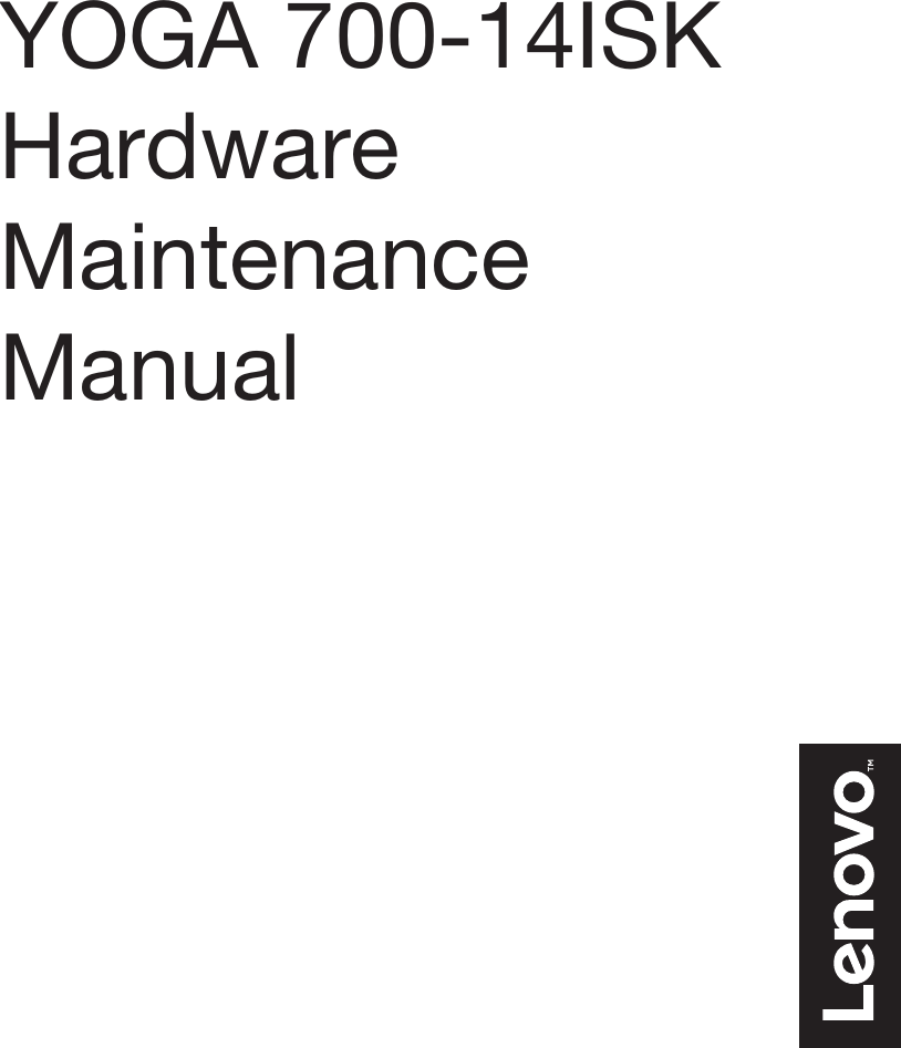 Lenovo Yoga 700 14Isk Hmm 201509 User Manual Hardware Maintenance Laptop ( ideapad)