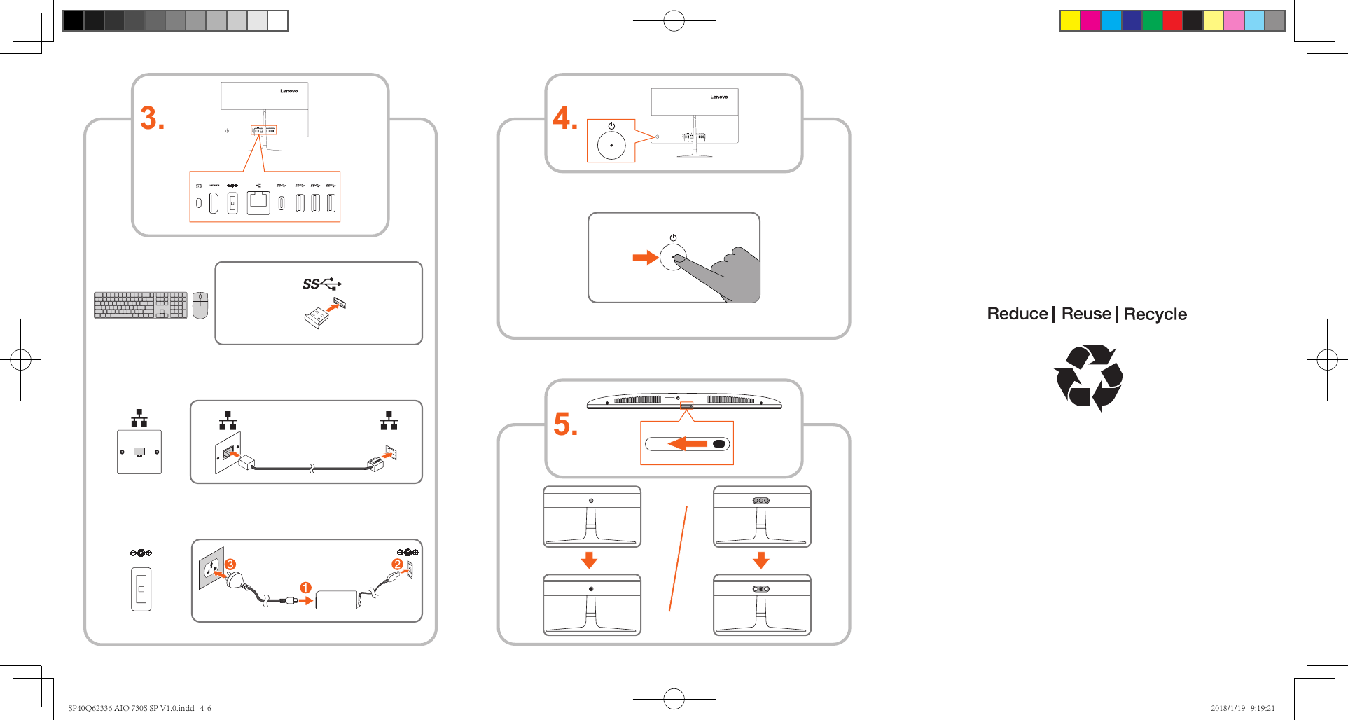 Page 2 of 2 - Lenovo  Ideacentre All-In-One 730S Setup Guide AIO 730S-24IKB (ideacenter) - Type F0DX Set Up 20180329