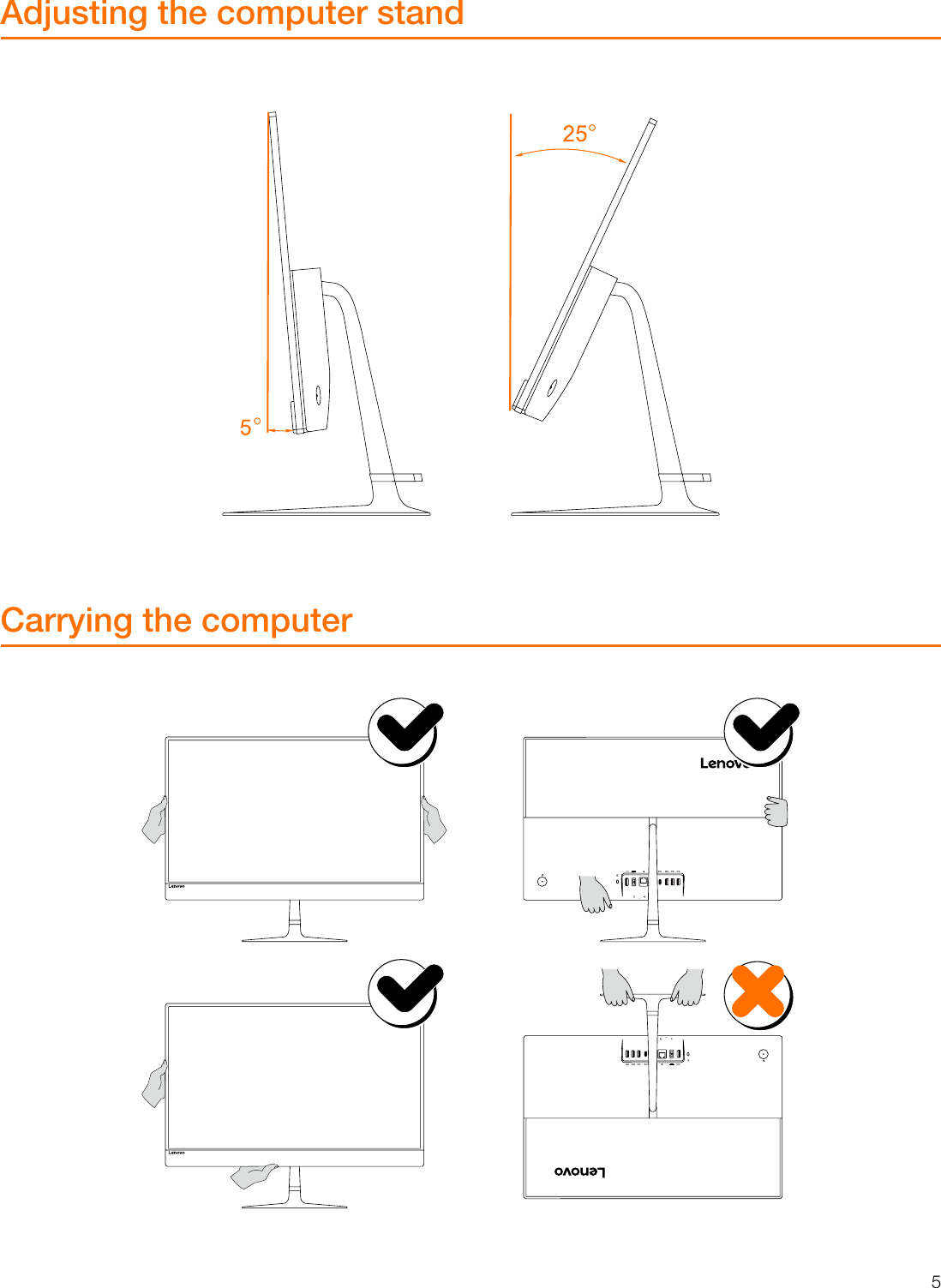 Page 5 of 6 - Lenovo  (English) Ideacentre AIO 730S User Guide 730S-24IKB All-in-One (ideacenter) - Type F0DX Ug V1.0 En 20180329