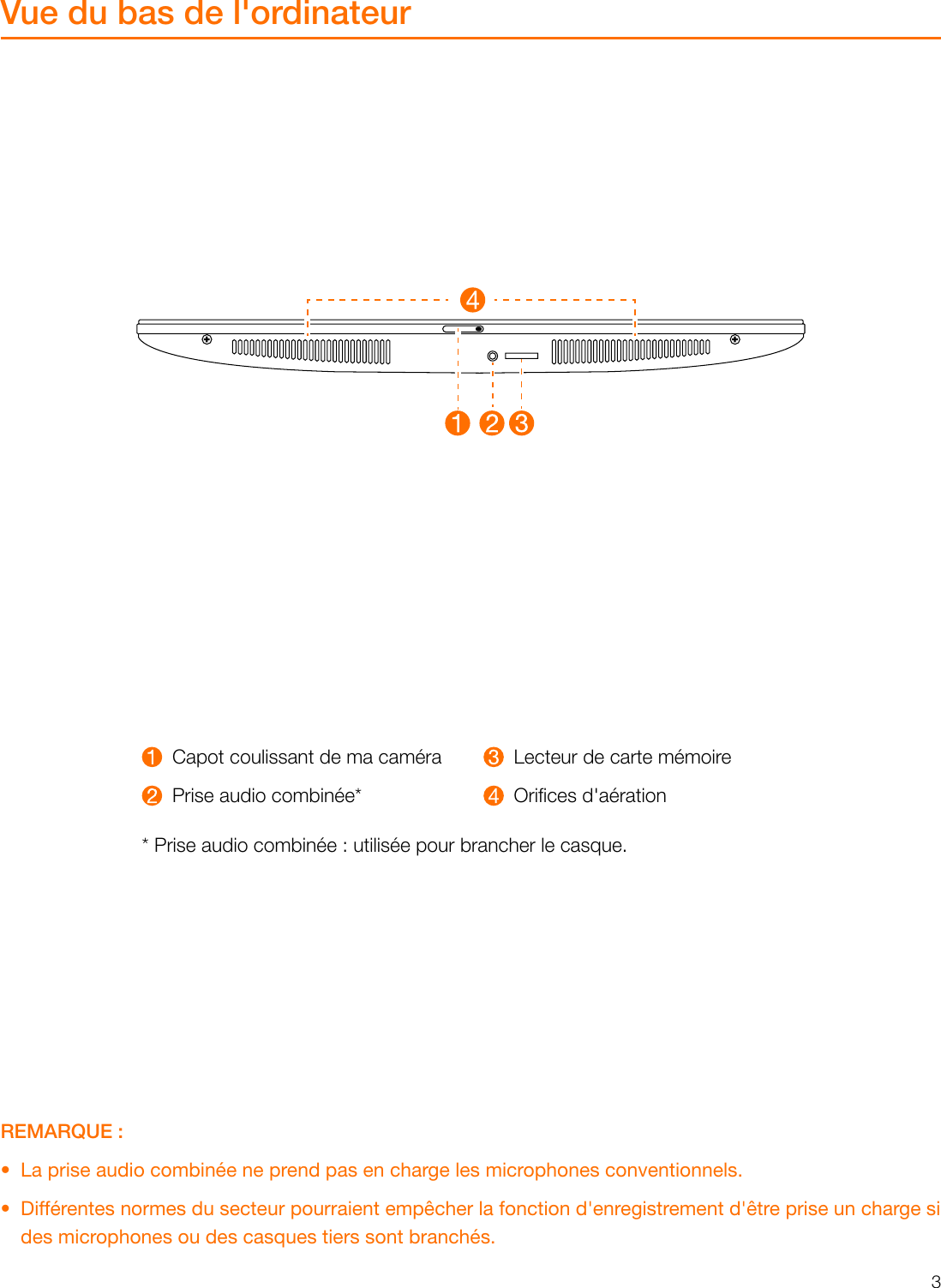 Page 3 of 6 - Lenovo  (French) Ideacentre AIO 730S User Guide 730S-24IKB All-in-One (ideacenter) - Type F0DX Ug V1.0 Fr 20180329