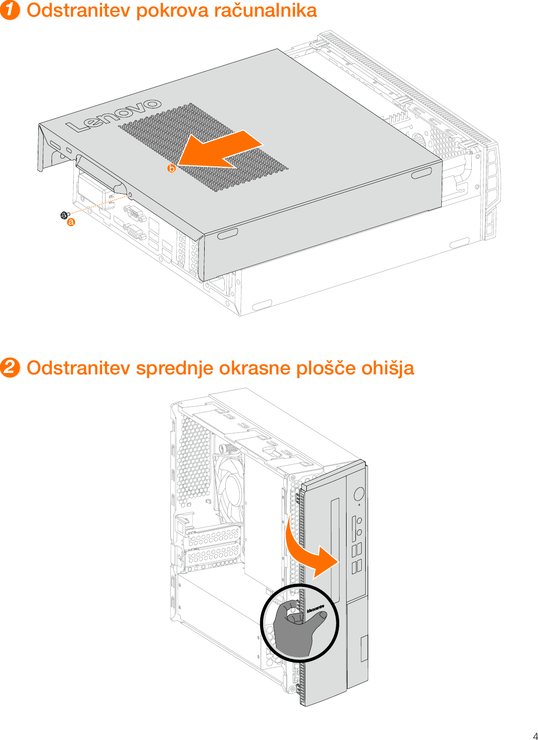 Page 5 of 11 - Lenovo  Vodič Za Uporabnika 510S-07ICB Desktop (ideacentre) - Type 90K8 Ideacentre Ug V1.0 Sl 20180724