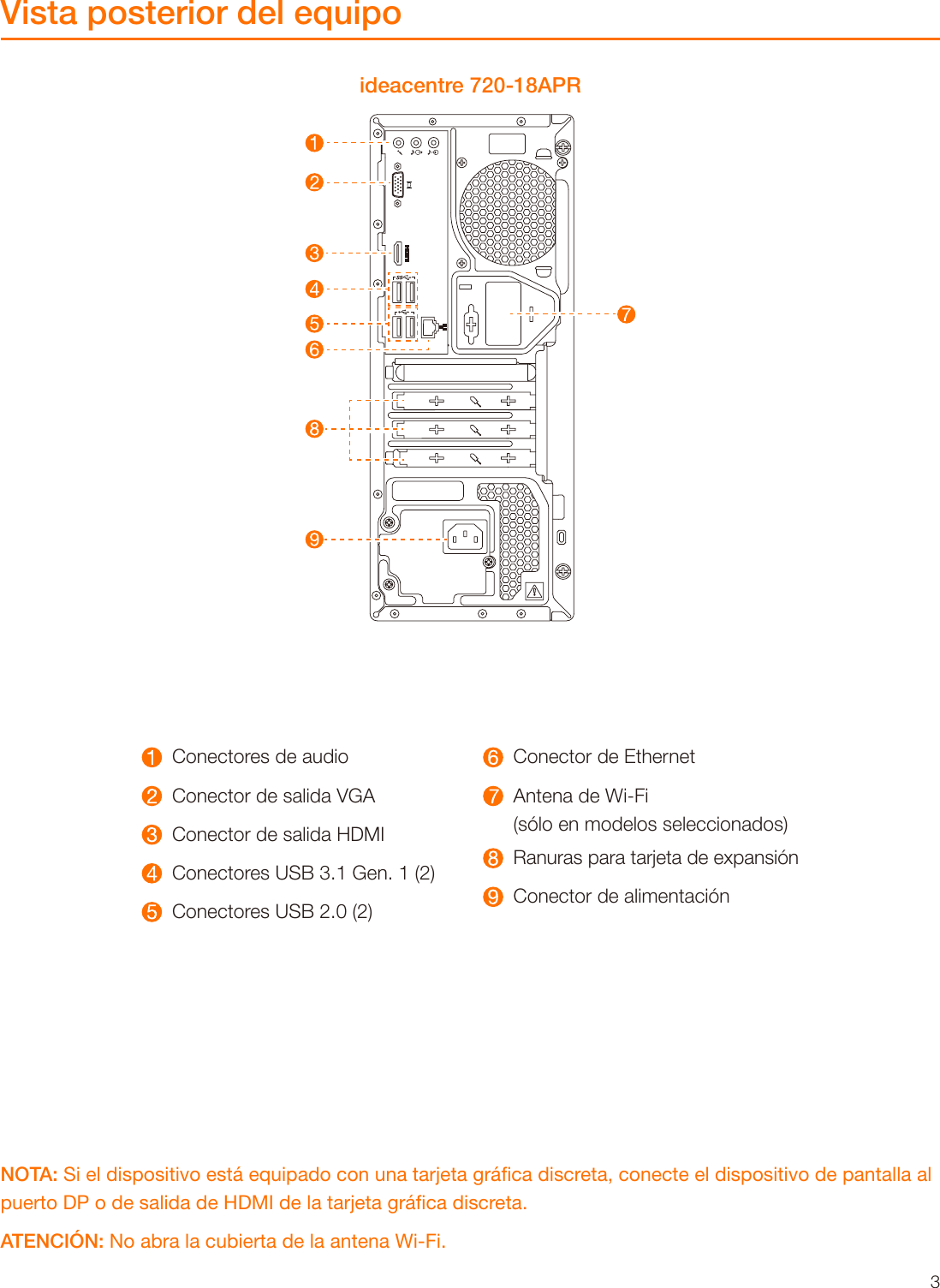 Page 4 of 11 - Lenovo  Guía Del Usuario 720-18ICB Desktop (ideacentre) - Type 90HT Ideacentre 720 Ug V1.0 Es 20180523