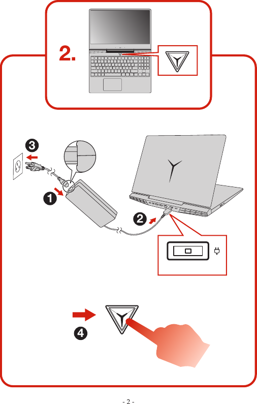 Page 2 of 6 - Lenovo Legion Y7000P SG-01 Setup Guide Laptop - Type 81HC Legiony7000p Y7000p-1060 Sg 201808