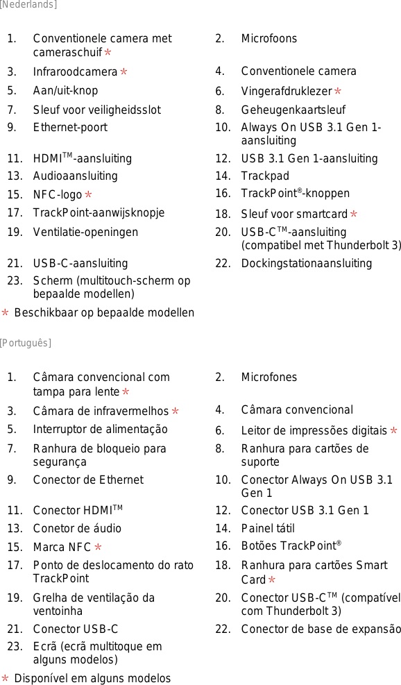 Page 6 of 8 - Lenovo (Portuguese) Setup Guide - Think Pad T480 (Type 20L5, 20L6) Laptop (Think Pad) Type 20L6 Sg En Fr De It Nl Pt Sp40k05176
