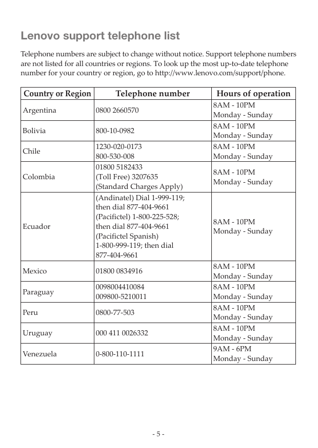 Page 5 of 8 - Lenovo  Setup Guide - V130-14IGM Laptop (Lenovo) V330-14igm Sg 201805