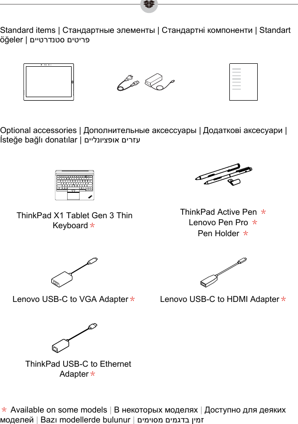 Page 2 of 10 - Lenovo - X1 Tablet Gen 3_en_ru_uk_tr_he_SP40K05165x (Ukrainian) User Guide Think Pad 3 3rd (Type 20KJ 20KK) Type 20KK Gen3 Sg En Ru Uk Tr He