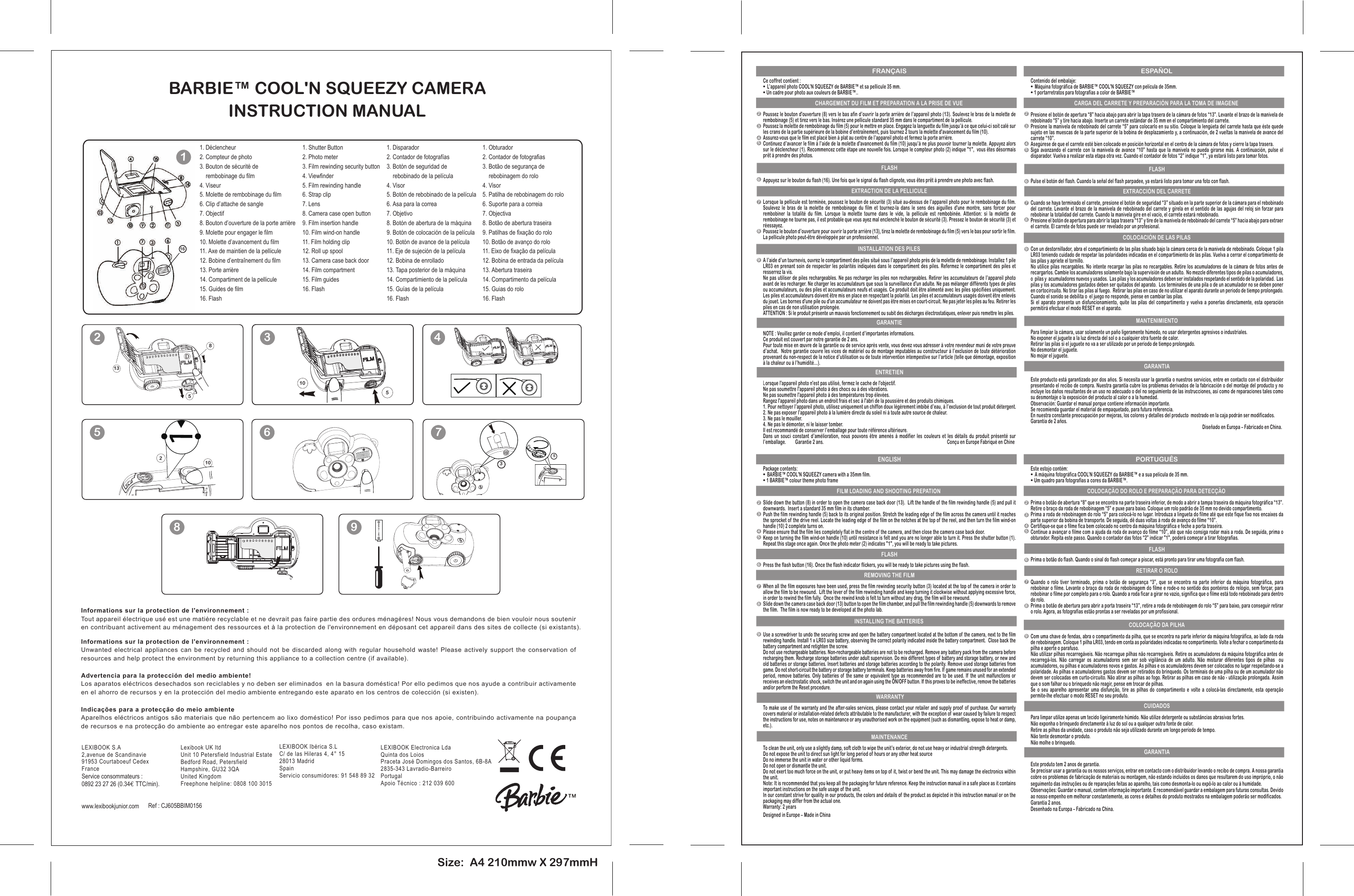Page 1 of 2 - Lexibook Lexibook-Cj605-Bb-Instruction-Manual-  Lexibook-cj605-bb-instruction-manual