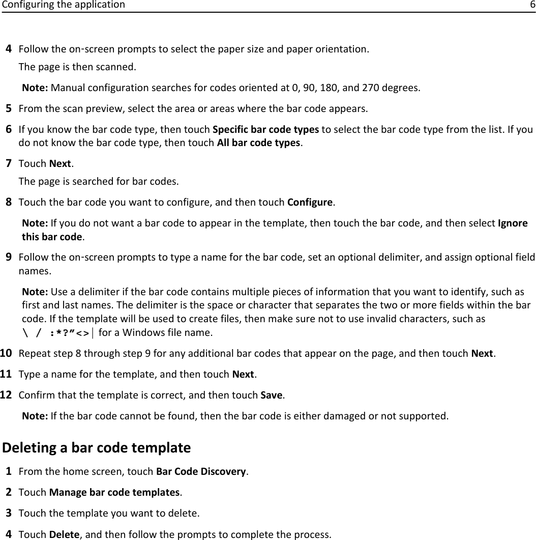 Page 6 of 12 - Lexmark Lexmark-Lexmark-Barcode-Reader-Mx6500E-Users-Manual- Administrator's Guide  Lexmark-lexmark-barcode-reader-mx6500e-users-manual