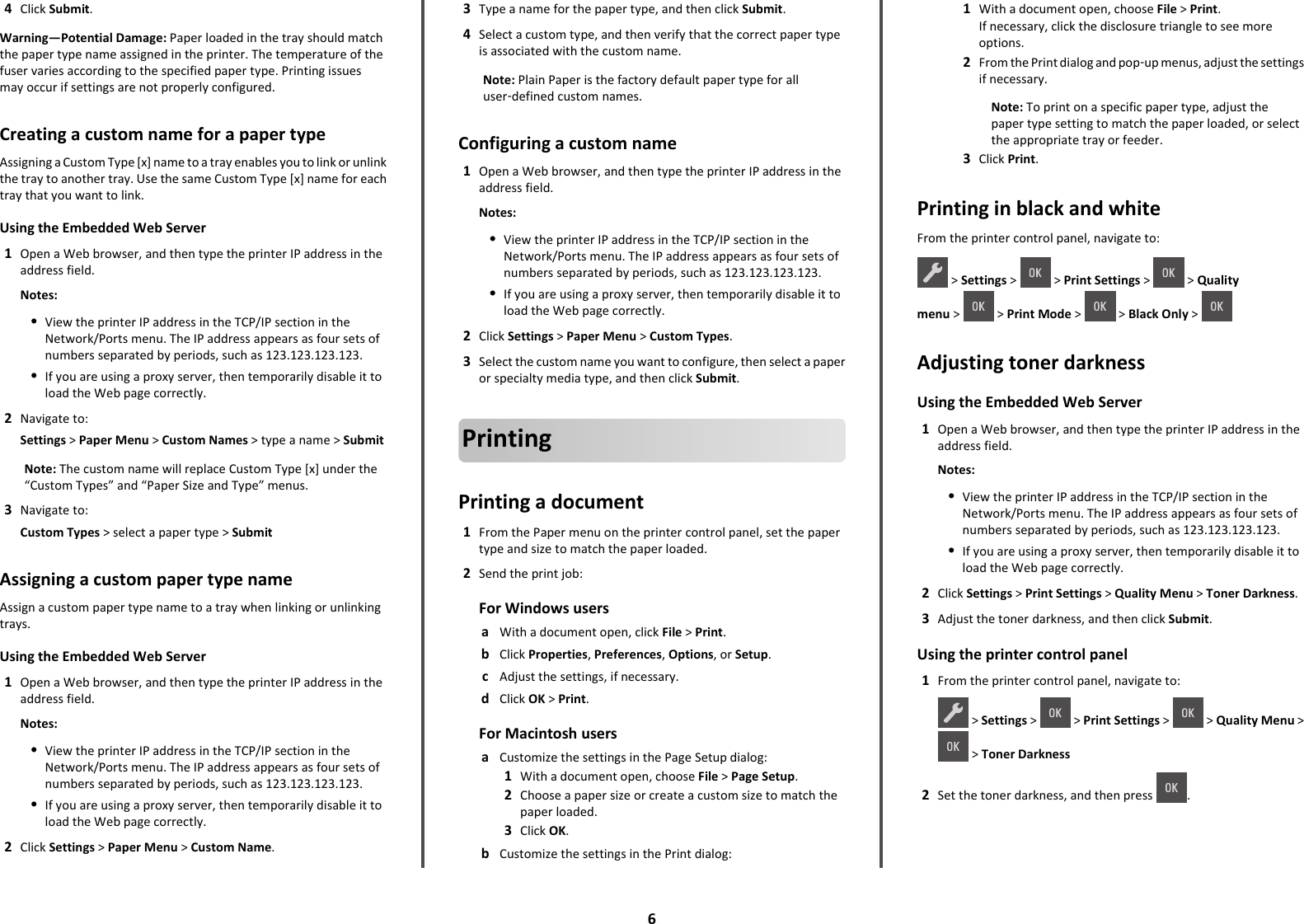 Page 6 of 12 - Lexmark Lexmark-Lexmark-Cs310-Quick-Reference-Guide Quick Reference