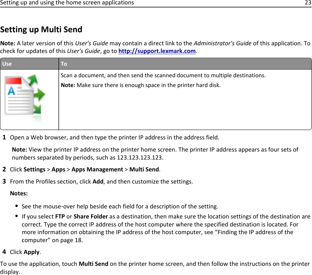 Lexmark Xm1140 Owner S Manual User S Guide