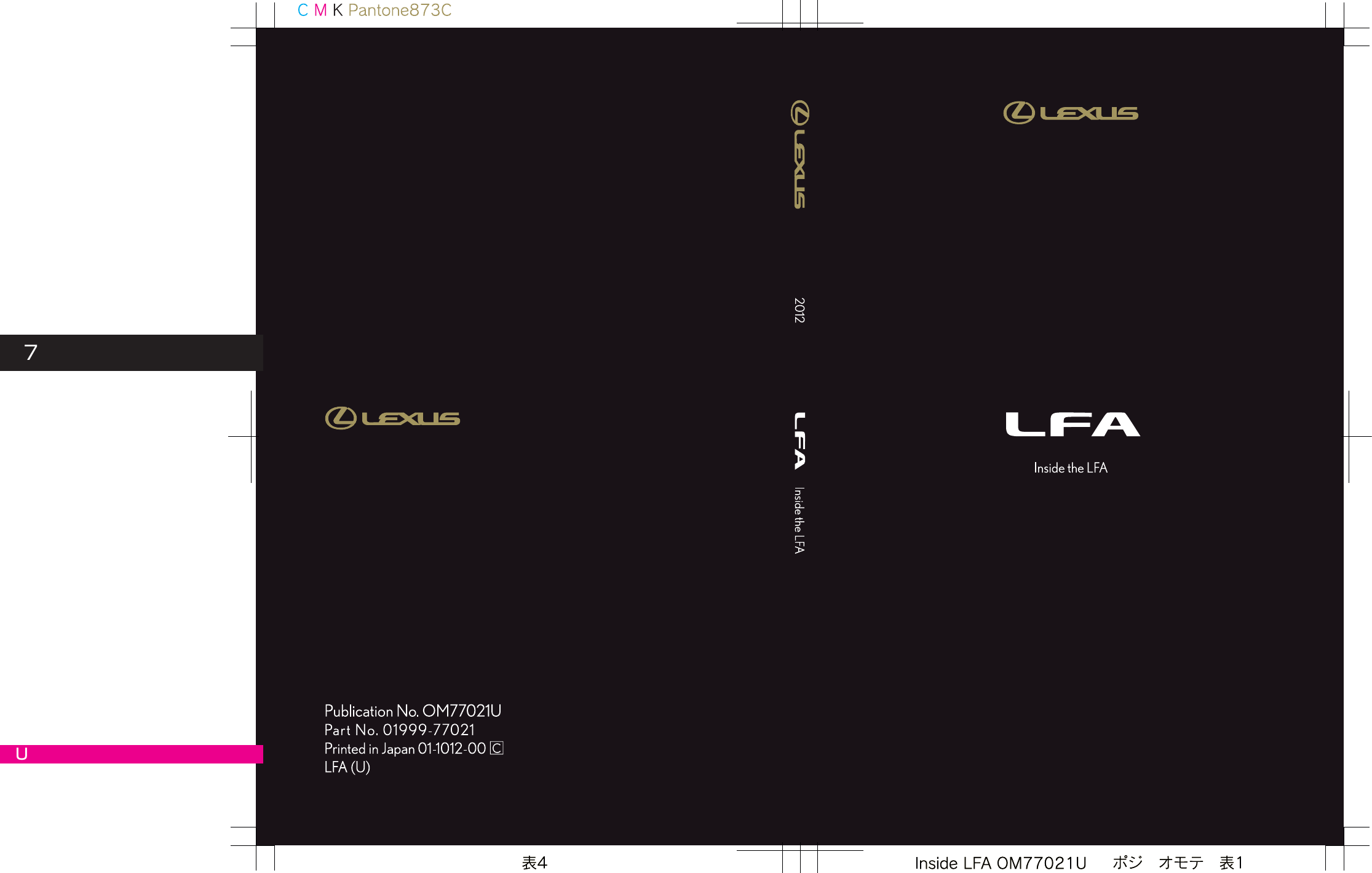 Lexus 11LFA OM77021U 101207