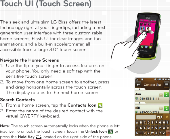 Page 3 of 12 - Lg Lg-Bliss-Users-Manual-  Lg-bliss-users-manual