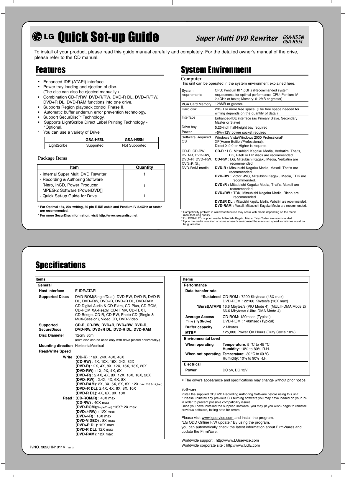 Page 3 of 4 - Lg Lg-Gsa-H55N-Owner-S-Manual GSA-H55L.55N_QSG-1011V