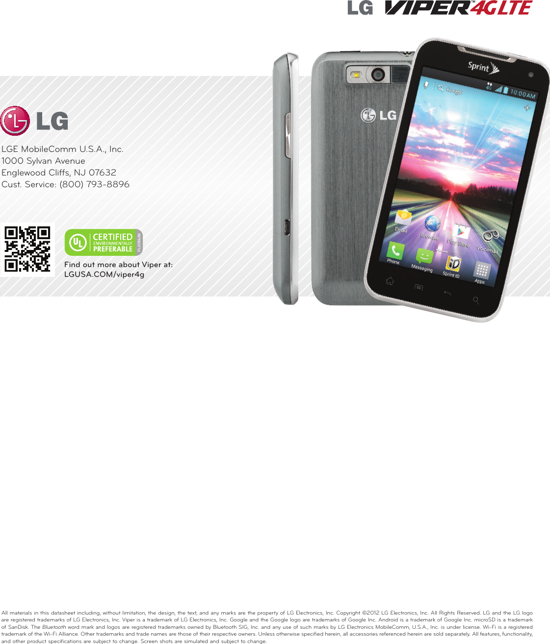 Page 3 of 3 - Lg Lg-Lg840-Data-Sheet-  Lg-lg840-data-sheet