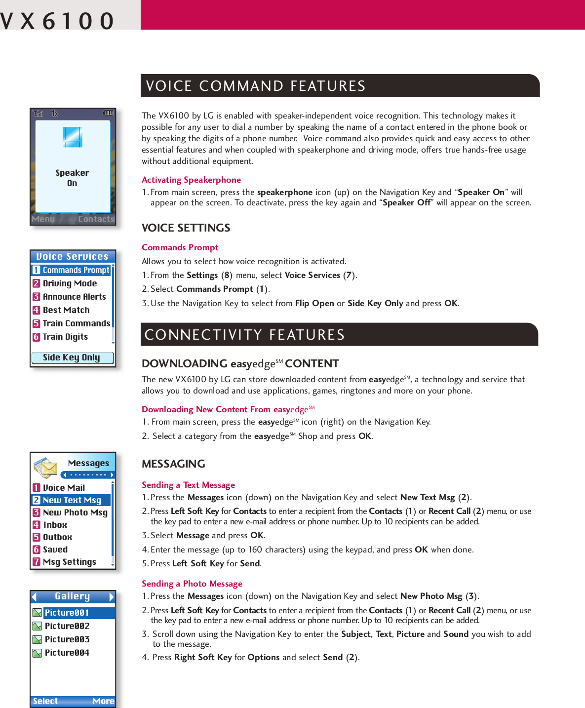 Page 4 of 6 - Lg Lg-Vx6100-Users-Manual- VX6100_TrainMan_USC  Lg-vx6100-users-manual