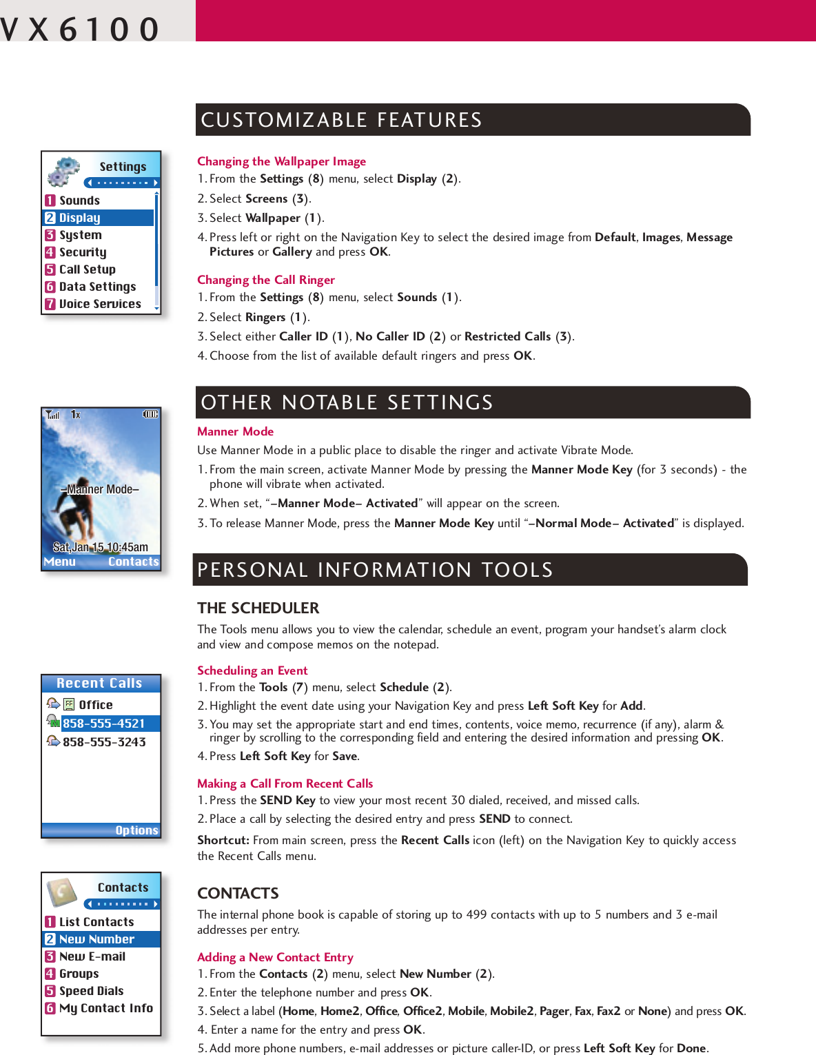 Page 5 of 6 - Lg Lg-Vx6100-Users-Manual- VX6100_TrainMan_USC  Lg-vx6100-users-manual