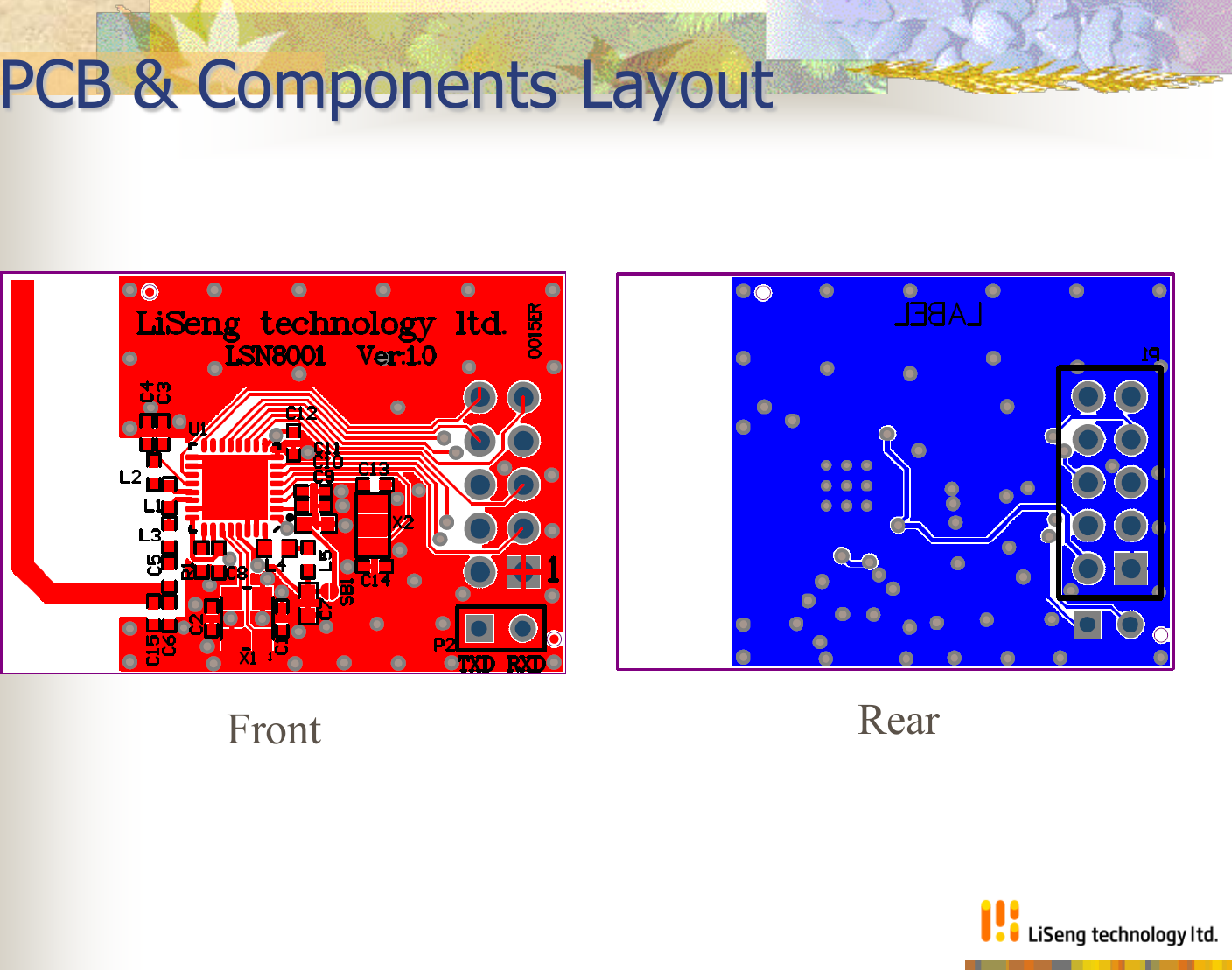 PCB &amp; Components Layout Front  Rear 