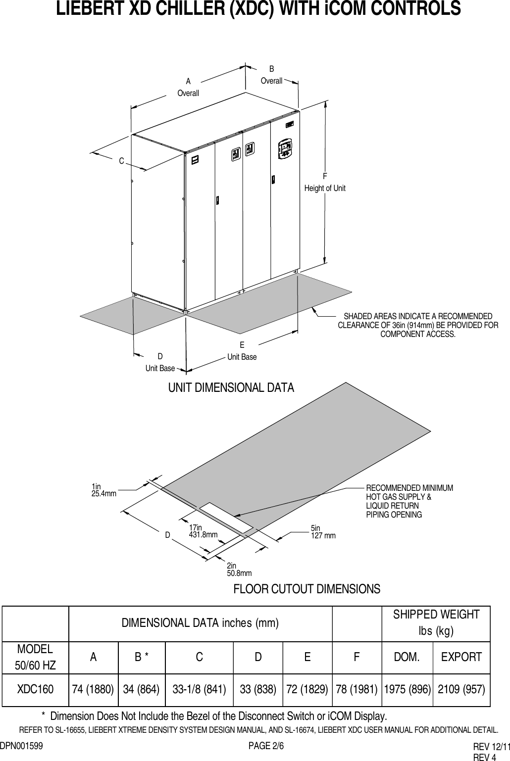 Page 2 of 6 - Liebert Liebert-Libert-Xd-Chiller-Xdc-With-Icom-Controls-Dpn001599-Rev-12-11-Users-Manual- SUBTL XDC160 ICOM UNIT  Liebert-libert-xd-chiller-xdc-with-icom-controls-dpn001599-rev-12-11-users-manual