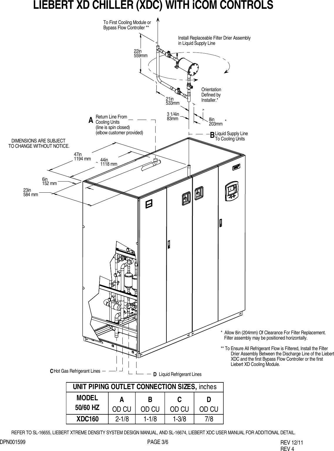 Page 3 of 6 - Liebert Liebert-Libert-Xd-Chiller-Xdc-With-Icom-Controls-Dpn001599-Rev-12-11-Users-Manual- SUBTL XDC160 ICOM UNIT  Liebert-libert-xd-chiller-xdc-with-icom-controls-dpn001599-rev-12-11-users-manual