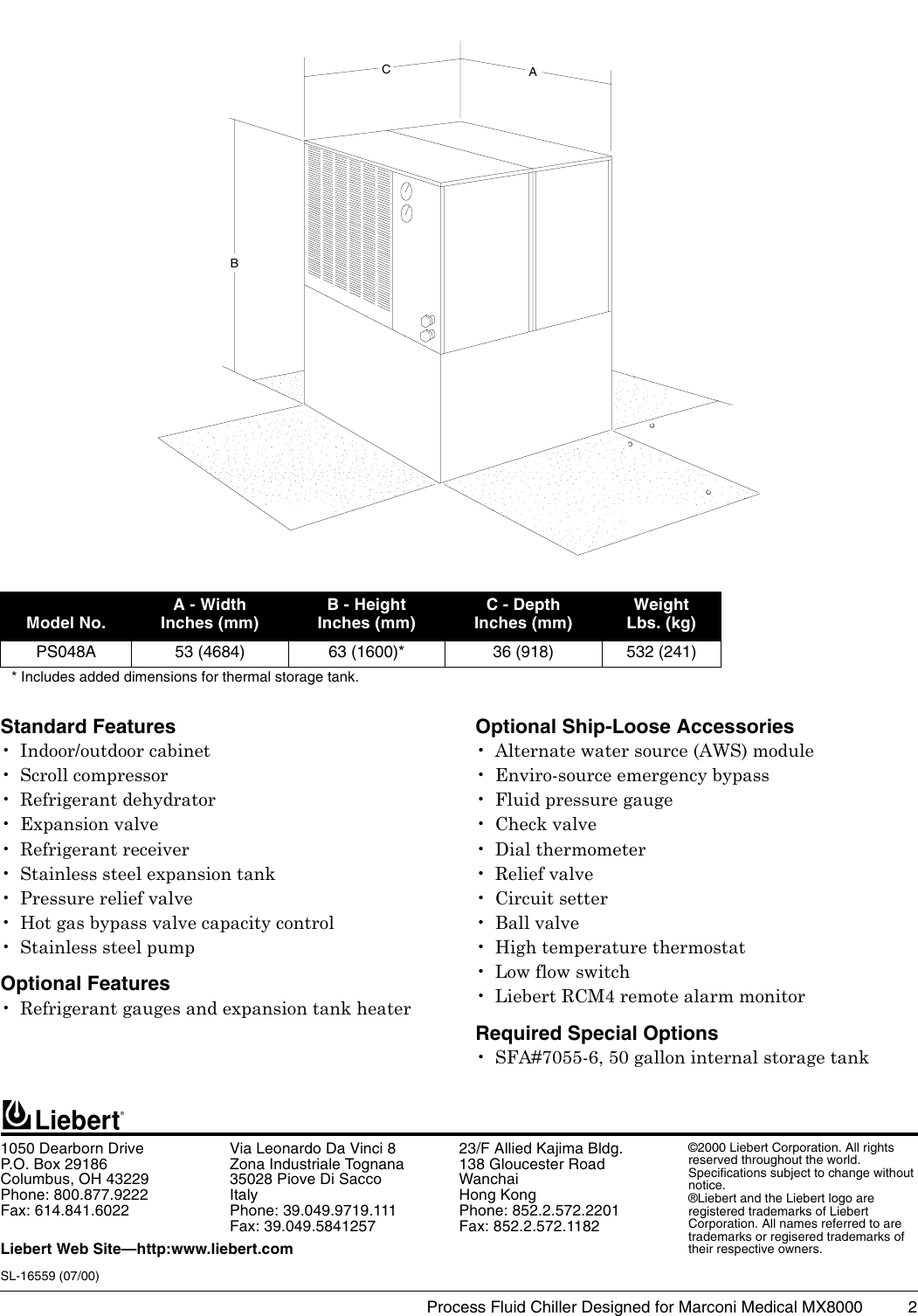 Page 2 of 2 - Liebert Liebert-Process-Fluid-Chiller-Ps048A-Users-Manual- 16559  Liebert-process-fluid-chiller-ps048a-users-manual