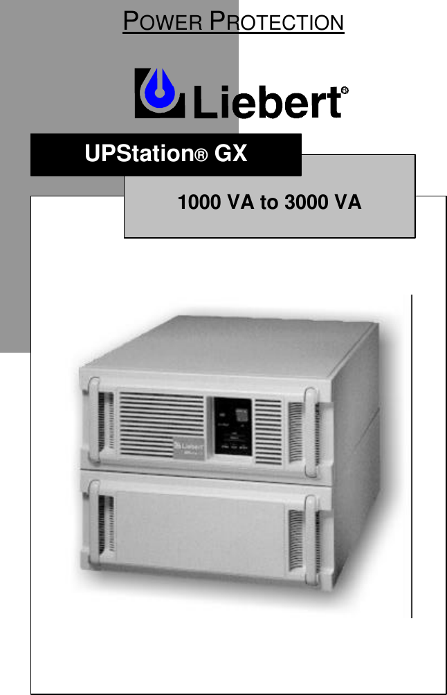 Liebert Upstation Gx Users Manual GX120En