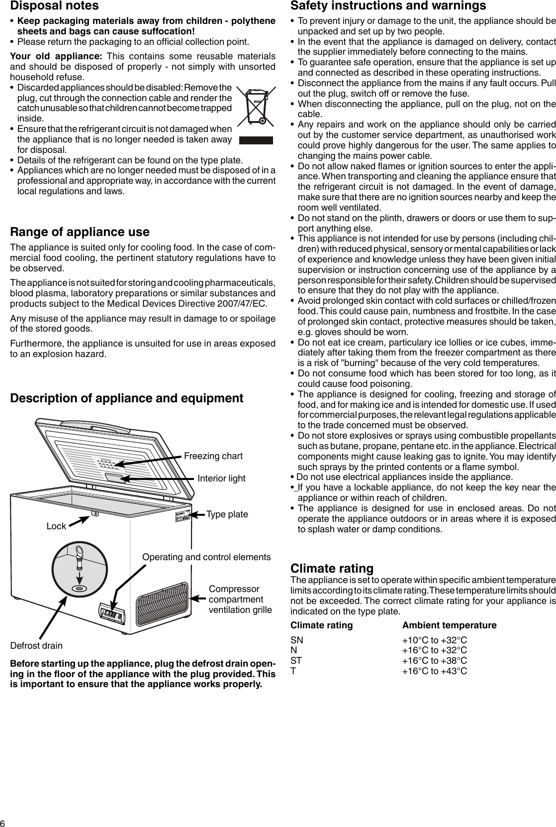 Page 2 of 5 - Liebherr Liebherr-Chest-Freezer-7081-157-00-Users-Manual-  Liebherr-chest-freezer-7081-157-00-users-manual