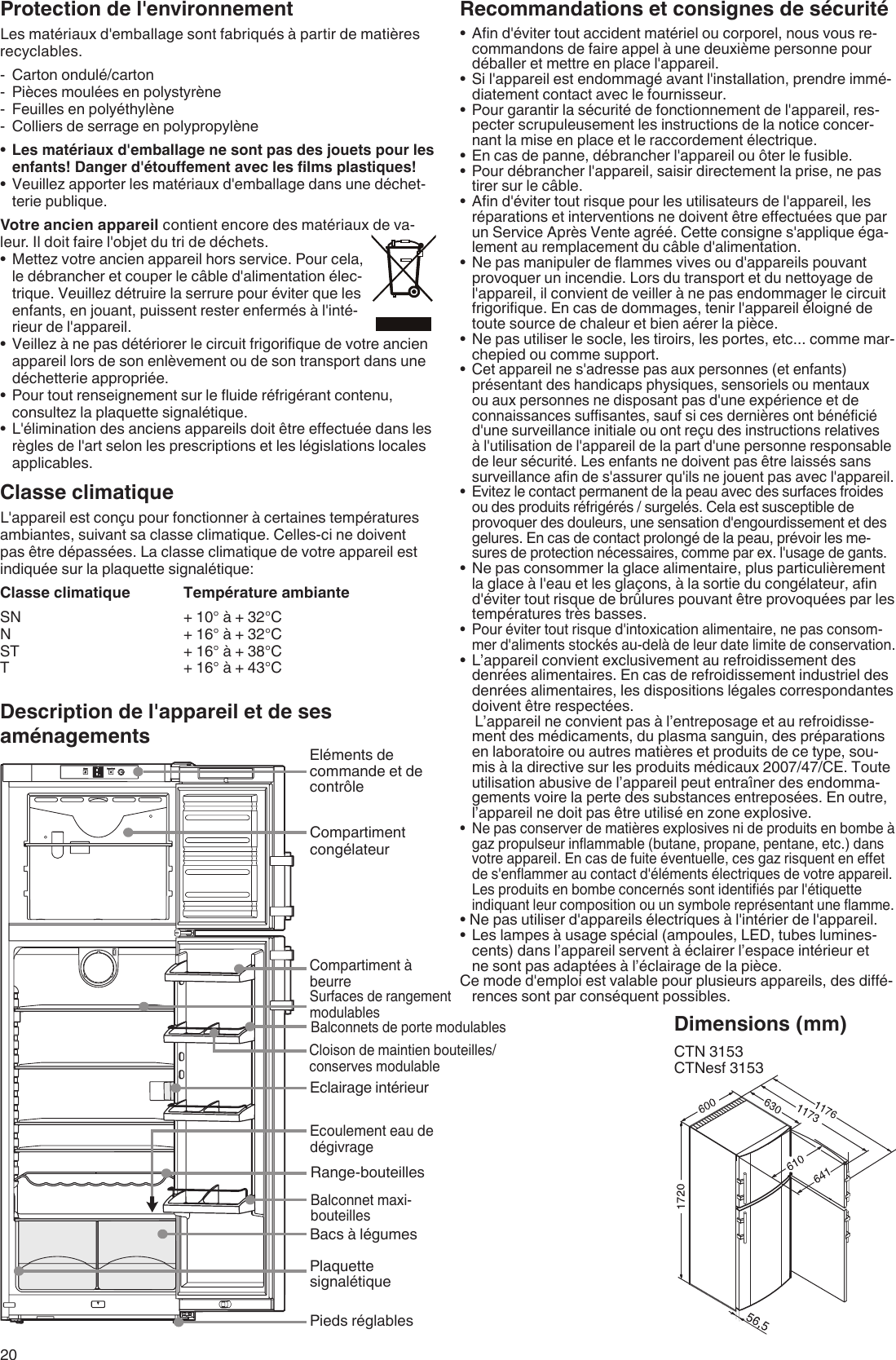Page 2 of 7 - Liebherr Liebherr-Combined-Refrigerator-Freezer-Nofrost-7081-885-01-Users-Manual-  Liebherr-combined-refrigerator-freezer-nofrost-7081-885-01-users-manual
