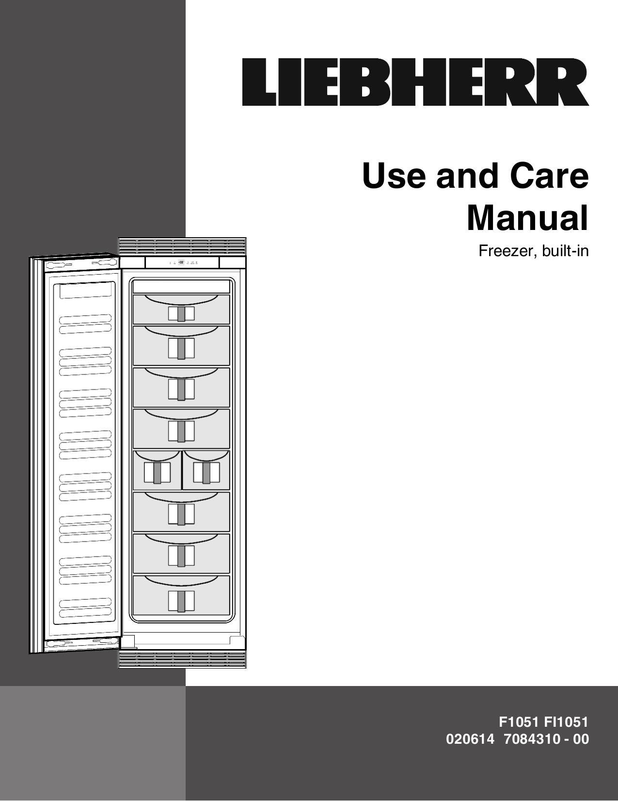 Liebherr Freezer Built In F1051 Users Manual