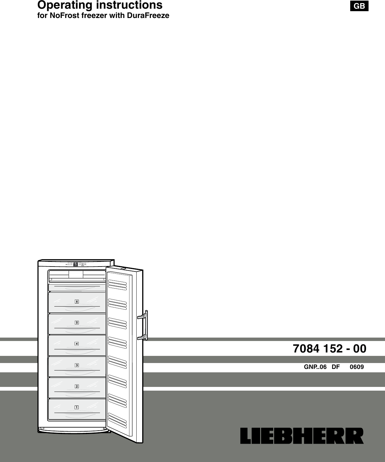 Page 1 of 12 - Liebherr Liebherr-Nofrost-Freezer-With-Durafreeze-7084-152-00-Users-Manual-  Liebherr-nofrost-freezer-with-durafreeze-7084-152-00-users-manual