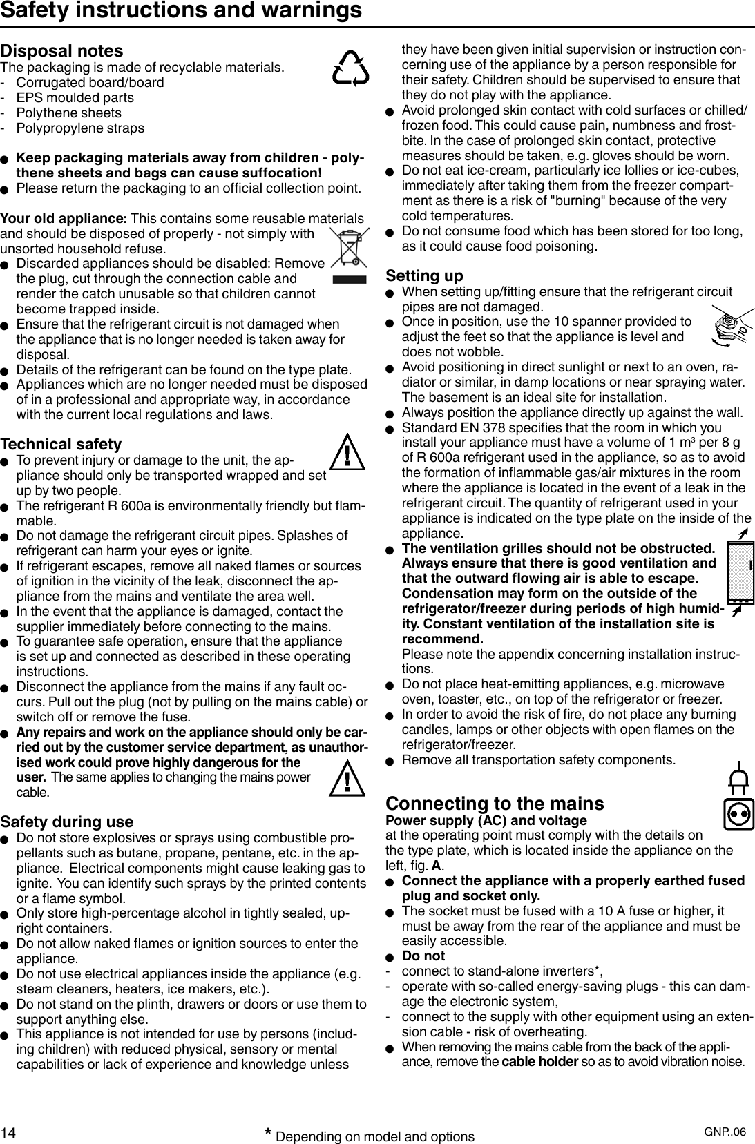 Page 4 of 12 - Liebherr Liebherr-Nofrost-Freezer-With-Durafreeze-7084-152-00-Users-Manual-  Liebherr-nofrost-freezer-with-durafreeze-7084-152-00-users-manual